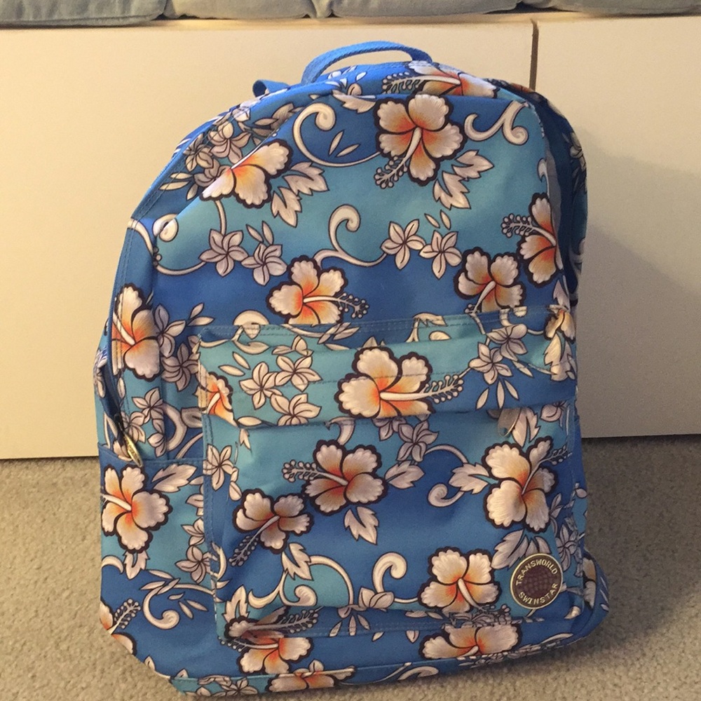Hawaiian Print Backpack
